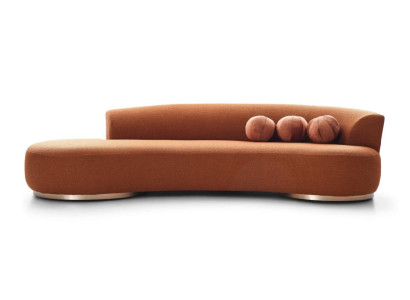 Moderne Polstersofa Dreisitzer Couch Sofa 3 Sitzer Stoffsofa Orange