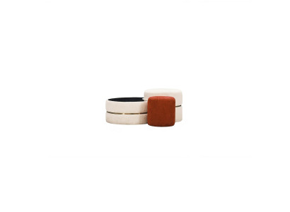Gruppe Fußhocker Sitzpouf 3tlg Set Puff Couchtisch Hocker Modern Tisch