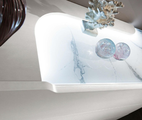 Schlafzimmer Bett Nachttisch Kommode Spiegel Garnitur Weiß Modern Luxus Set 5tlg
