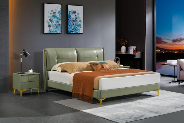 Schlafzimmer Bett 3 Nachttische tlg. Set Design Luxus Betten Holz Doppelbett