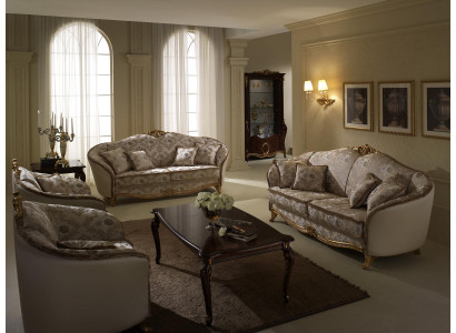 Luxus Klasse 2+1+1 Italienische Möbel Sofagarnitur Couch Sofa arredoclassic