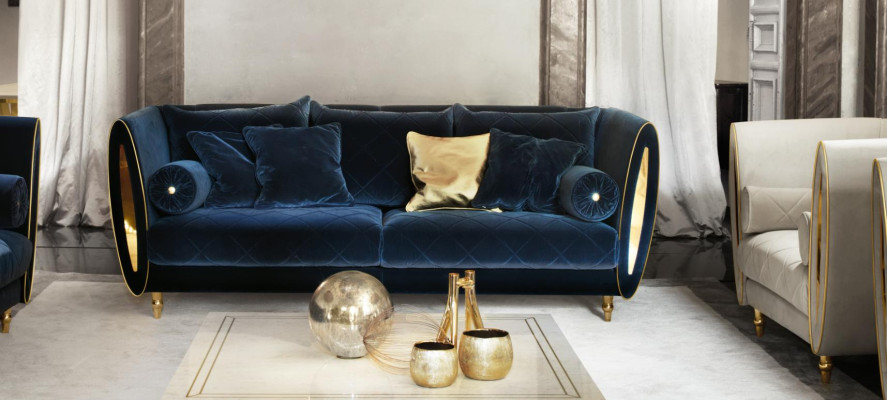 Sofagarnitur Sofa Couch 3 + 1 Wohnzimmer Designer Möbel Classisch