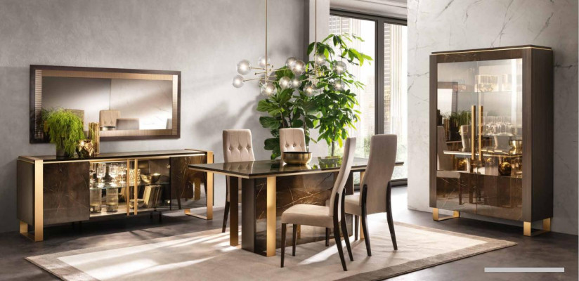 Italienisches Design Esszimmer Set Garnitur Stuhl Tisch Kommode Gruppe