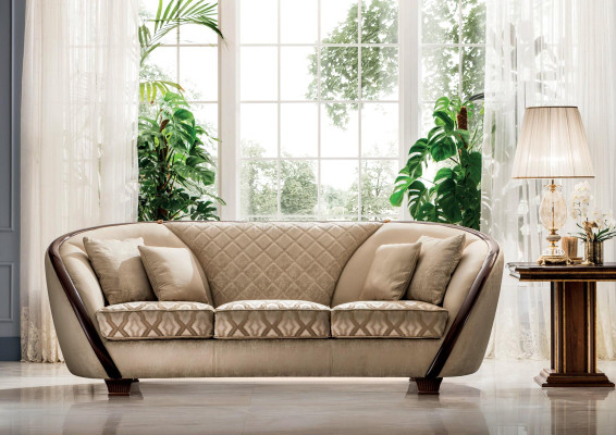 Chesterfield Textil Design Sofa Couch Polster Sofas Couchen Luxus Stoff
