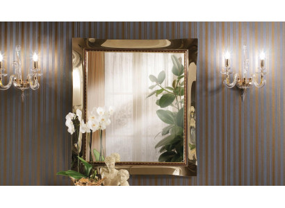 Klassischer Wandspiegel Holzrahmen Spiegel Möbel Hängespiegel Glas Rahmen Wand