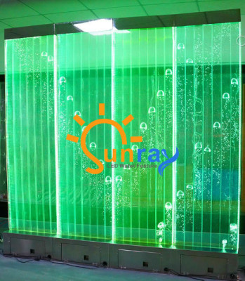 Wandpaneel Trennwand Wasser Wand LED Wasserwand Design Beleuchtet