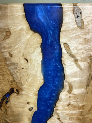Esstisch River Table Massiv Tische 220x100 Flusstisch Epoxidharz Meer