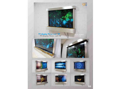 LED Wasserwand Designer Wasser Säulen Wasserfall Bild Rahmen 138x98