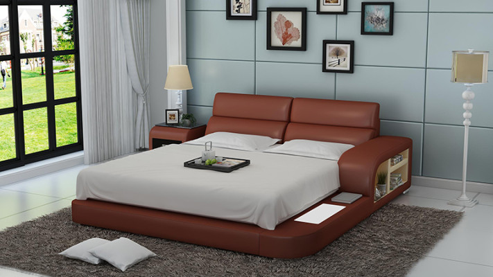 Wasserbett Hotel Doppel Bett Betten Komplett Lederbett Polsterbett Wasser LB8805
