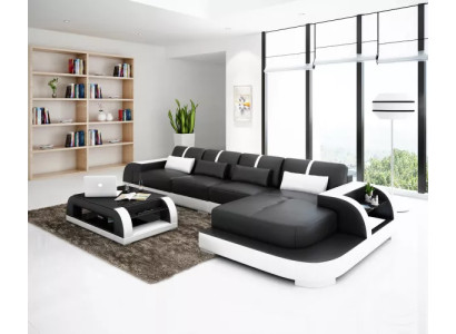 Design Eckcouch Ledergarnitur Sofa Polster Couchen Sofas Ledercouch Wohnzimmer