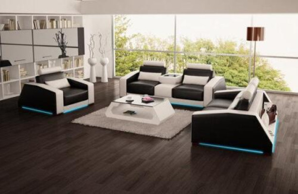 Modern Sofagarnitur 3+2+1 Sitzer Set Design Polster Sofa Couch Couchen