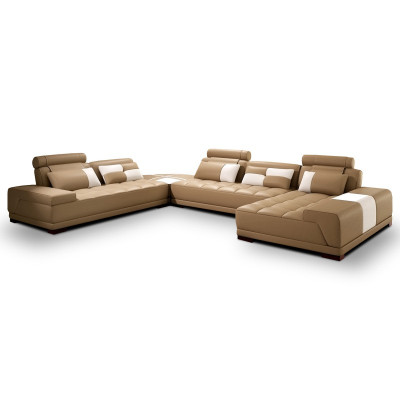 Design Wohnlandschaft Sofa Ecksofa Couch Polster Eck Sitz Garnitur Leder USB+LED