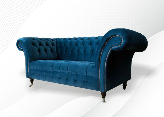 Chesterfield Sofa Sitzer Couch Modern Polster Sitz Garnitur Textil