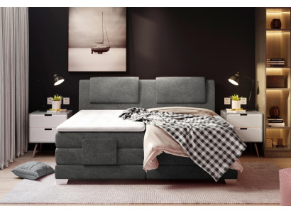 Textil Design Bett Doppel Betten Luxus Ehe Boxspring Hotel Matratze Schlafzimmer