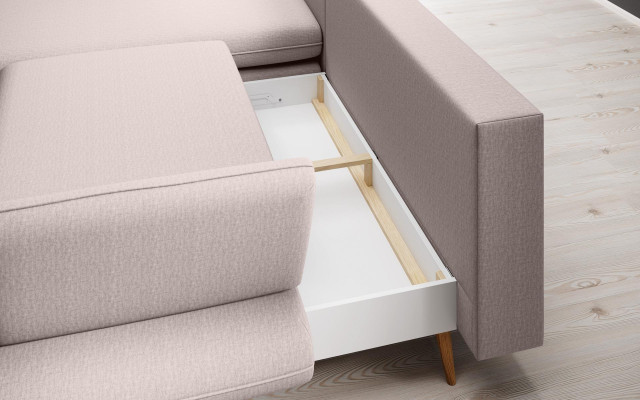 Stoff L-Form Couch Wohnlandschaft Ecksofa Sofa Modern Design Beige Sofa Couchen