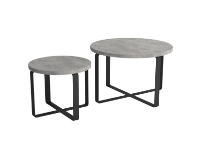 Modern Luxus Couchtisch Doppel Rund 2x Couchtisch Möbel Design