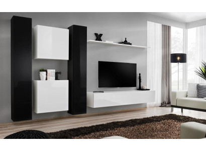Weiß Wohnwand Wandschrank Designer Wohnzimmermöbel TV Ständer Sideboard