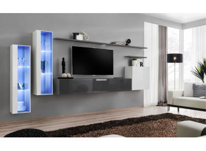 Wohnwand Designer Komplett Set Luxus Möbel Neu 3x Wandschrank Möbel Garnitur