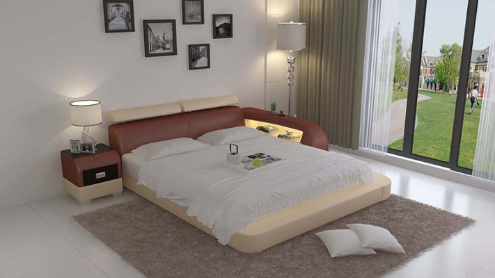 Bett mit USB Polsterbett Luxusbett Doppelbett Ehebett Betten 140/160/180 LB8801