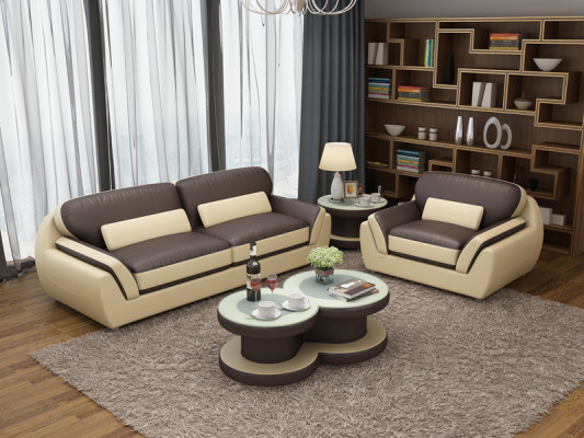 Ledersofa Couch Sofagarnitur 3+1 Sitzer Garnitur Design Modern Neu Sofa