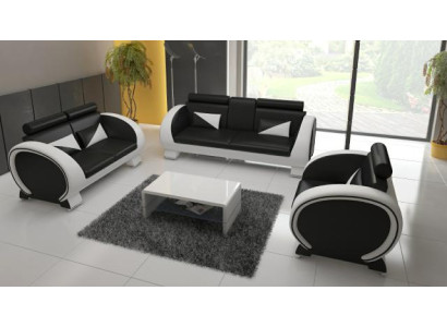 Ledersofa Sofa + USB Sofa 3 Sitzer Relaxcouch mit Barfunktion Designer Garnitur