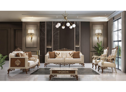 Sofagarnitur 3+1+1+1 Sitzer Couchtisch Luxus Garnitur Sofa Sessel Stoff Barock Sofagarnitur 3+1+1+1 Sitzer Couchtisch Luxus Garnitur Sofa Sessel Stoff Barock