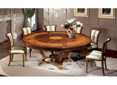 Runde Tisch Holz Tische klassisch Stil Ess Wohn Zimmer Möbel Braun Neu