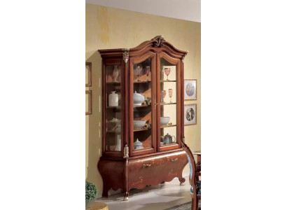 Luxus Holz Vitrine Anrichte Design Schränke Braun Italienische Möbel Neu
