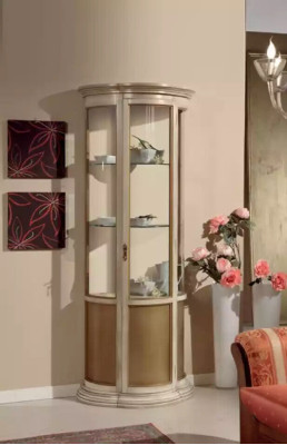 Vitrine Esszimmer Anrichte Echtholz Italienische Möbel Glas Schrank Neu