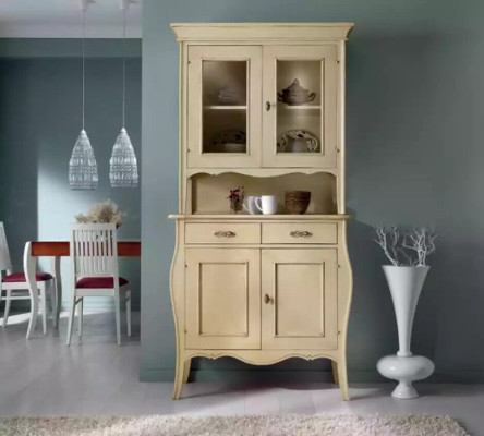 Glasschrank Vitrine Luxus Schrank Holz Stil Möbel Glas Schränke Neu