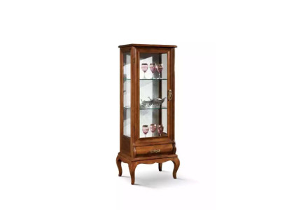 Möbel Klassisch Glasschrank Vitrine Holz Glas Schrank Schränke Regale Italien