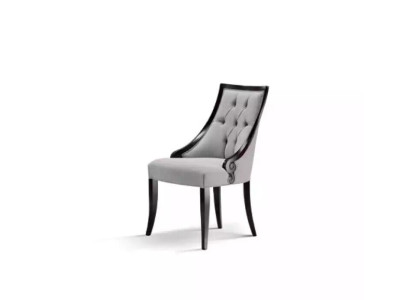 Stuhl Luxus Möbel Wohnzimmer Esszimmer Holz Möbel Grau Lehnstuhl Neu