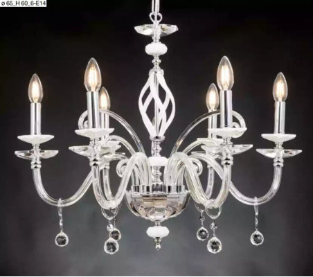Luxus Deckenleuchter Weiß Kronleuchter Deckenlampe Lüster Kristall Lampe