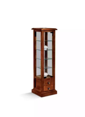 Vitrinen Glas Schrank Echtholz Vitrine Wohnzimmer Möbel Anrichte Neu