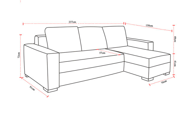 Design Ecksofa Newark Bettfunktion Couch Leder Textil Sofas Schlaf Sofa