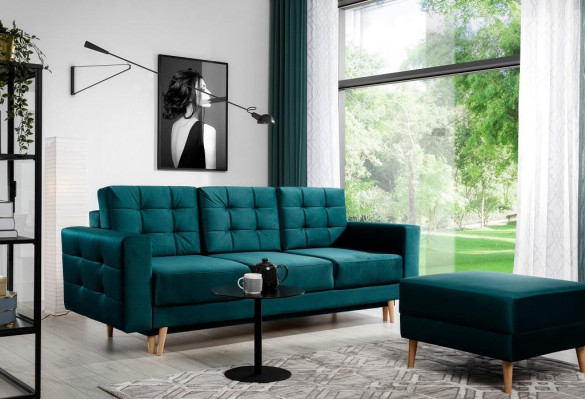Sofa Dreisitzer Klassische Couch Polster 3 Sitzer 100% Textil Couchen Stoff Neu