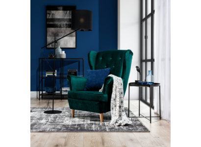 Lounge Ohren Sessel Club Designer Möbel Fernseh Sofa Stuhl Samt Polster Sitz Neu