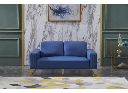 Couch Kunstleder Sofa Edles Design Designer 2 Sitzer Möbel Klassische