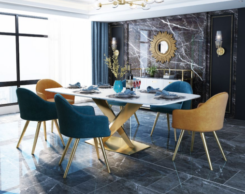 Esstisch Italienische Designer Möbel Büro Konferenz Luxus Tisch Metall