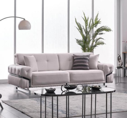 Wohnzimmer Sofagarnitur Dreisitzer Sessel Luxus Couch Set 3+1 Sitzer