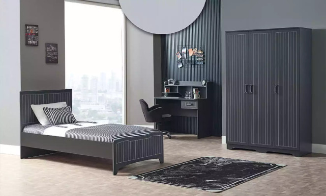 Modernes Möbel Design Kinderbetten Betten Bett schwarz 100x200cm
