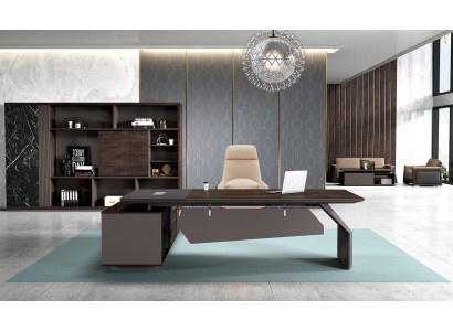 Büroeinrichtung 2tlg. Set Schreibtisch Tische Chef Tisch  Aktenschrank
