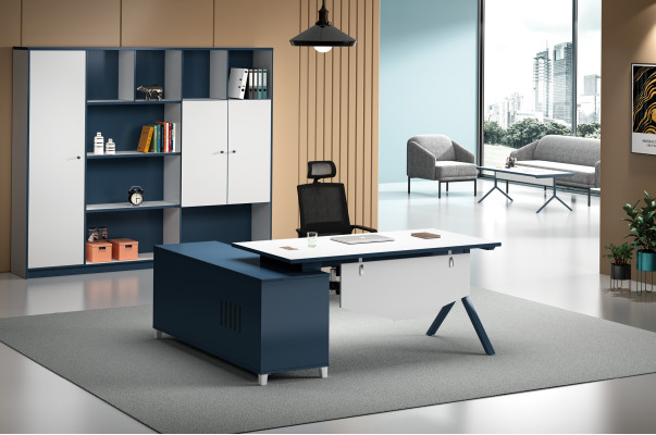 Schreibtisch mit Regal Home Office Deko Büroeinrichtung Möbel Schreibtisch