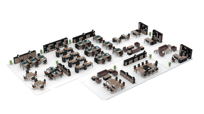 Schreibtisch mit Regal Home Office Büroeinrichtung Deko Möbel Schreibtisch
