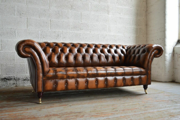Luxus Designer Sofa Couch Polster Drei Sitzer Leder Couchen Sofas 3er Sitz Neu