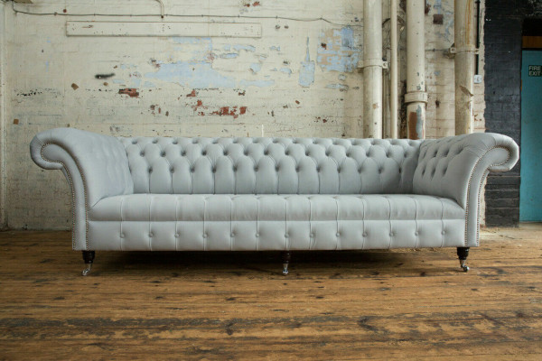 Textil Sofa Stoff Couch Chesterfield big sofas xxl couchen Sitz Polster 265cm