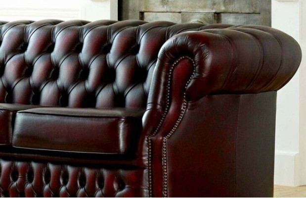Chesterfield Sofa Couch Polster Leder Couchen Garnitur 3 Sitzers Dreisitzer Neu