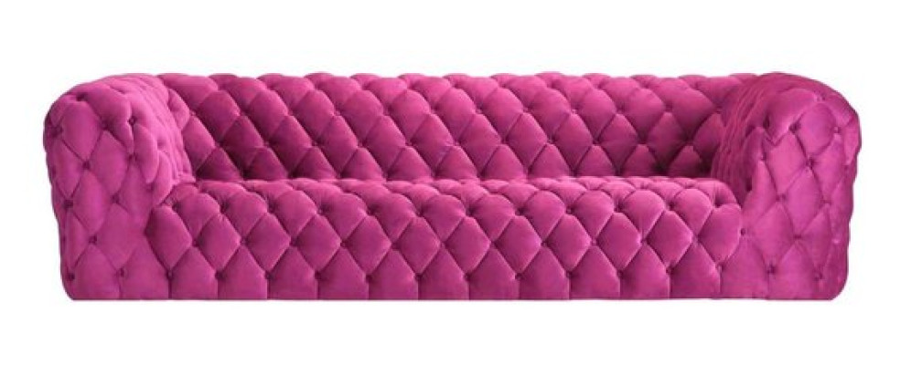 Pinke Xxl Big Couch Chesterfield Sofa Polster Stoff Couchen Viersitzer 250cm neu