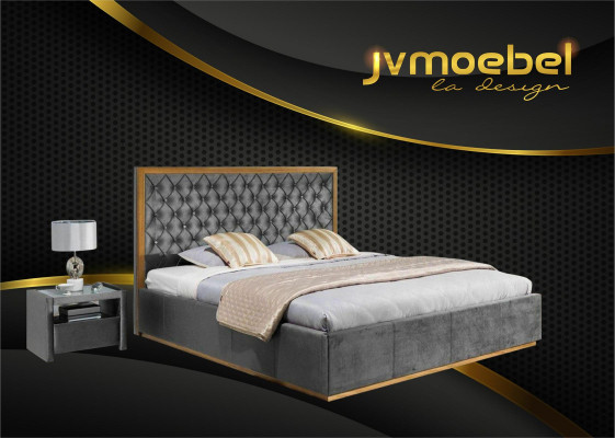 Bett Textil Schlafzimmer Design Möbel Modern Luxus Betten Bettgestell 140x200