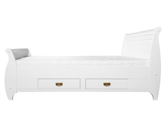 Landhaus Stil Luxus Bett Doppelbett Doppelbetten Weiß Betten Schlafzimmer